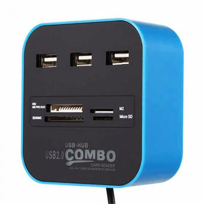 Hub USB COMBO 3 Ports + Lecteur de cartes, Vue principale