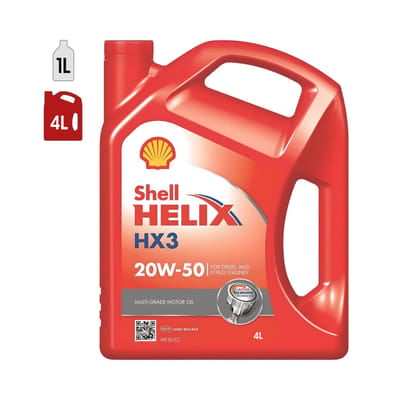 Huile moteur SHELL HELIX HX3 20W50 - 4L, Vue principale