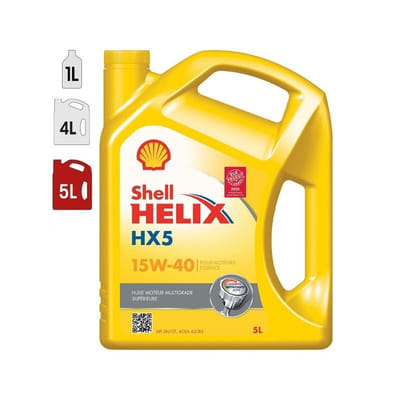 Huile Moteur SHELL Helix HX5 15W40 - 5L, Vue principale