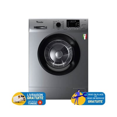 Lave linge CONDOR 8KG / 1000 tr/min / CON-CON-F810LS / Silver, Vue principale