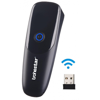 Lecteur de code à barres Bluetooth sans fil Trohestar N9-1D_CCD Portable / Noir & Bleu