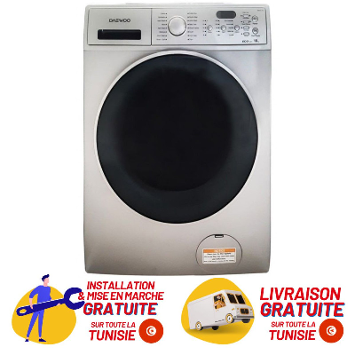 Machine à laver Frontale DAEWOO 11KG Silver (DWD-GN1214S)