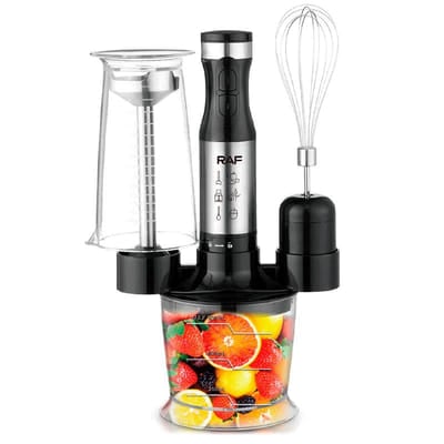 Mixeur Plongeant 4EN1 RAF R-3009 1600W Noir, Vue principale
