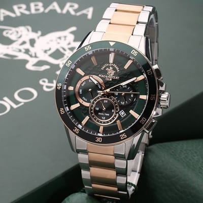 Montre Homme POLO SANTA BARBARA SB-1-10193-3 Silver & Rose Gold, Vue principale