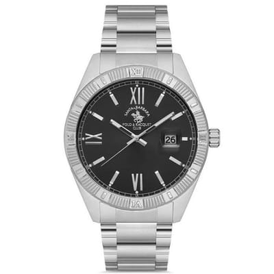 Montre Homme POLO SANTA BARBARA SB-1-10200-1 Silver & Noir, Vue principale