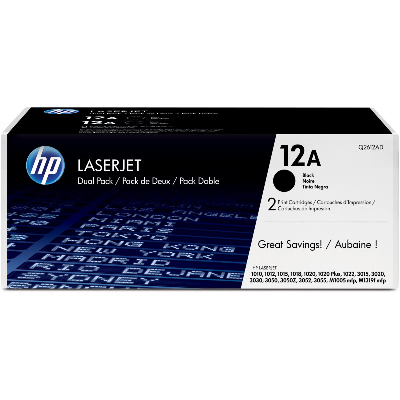 Pack de 2 Toners Original HP LaserJet Q2612AF pour HP 12A