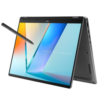 Pc Portable ASUS Vivobook 14 Flip OLED TP3407SA / Ultra 7 256V / 16 Go / Windows 11 / Gris, Vue principale