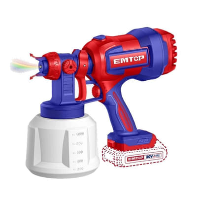 Pistolet À Peinture Sans Fil EMTOP ELSG20042 20V, Vue principale