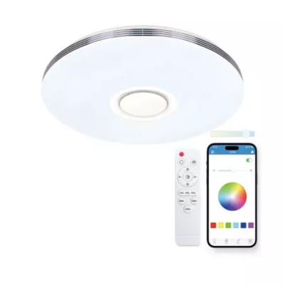 PLAFONNIER KSIX AURA 49CM RGBIC+CCT 7200LM 66W ILINK HP 5W - BLANC, Vue principale