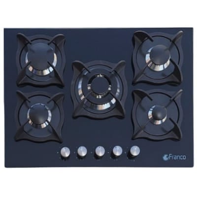 Plaque De Cuisson Encastrable FRANCO 374BF 5Feux 70 cm - Noir, Vue principale