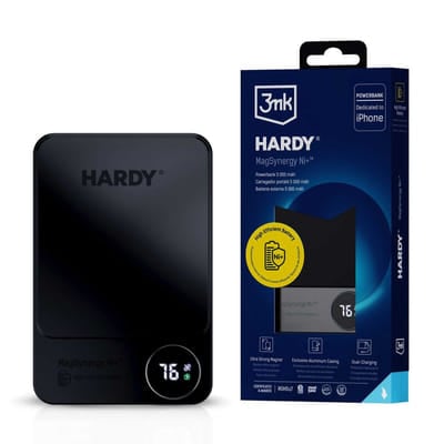 Power Bank 3mk HARDY MagSynergy Ni+ 5000 mAh 22,5W / Noir, Vue principale