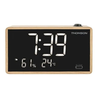 Radio & Réveil Avec Projection Thomson CP202T Bois, Vue principale