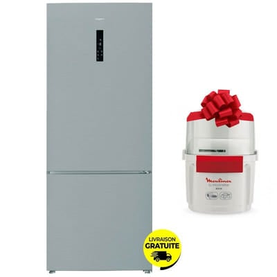 Réfrigérateur Combiné ARISTON ARB78F6593-XLNA 617Litres NoFrost - Inox, Vue principale
