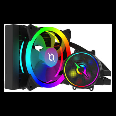 Réfrigérateur de CPU Aqirys 120 AIO RGB Noir Aquarius-AIO-BK, Vue principale