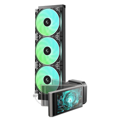 Refroidisseur d'air pour processeur DeepCool LT360 VISION ARGB / Noir, Vue principale