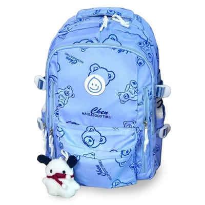Sac à dos Scolaire ours imprimable - Bleu, Vue principale