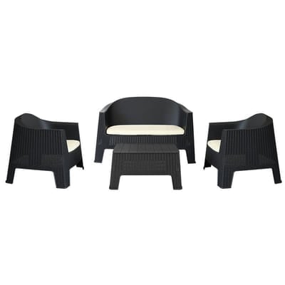Salon De Jardin Monaco Noir, Vue principale