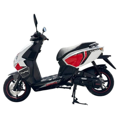 Scooter à essence ZIMOTA Tapo 49cc - Blanc avec rouge, Vue principale