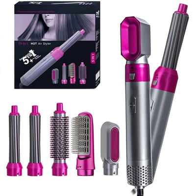 Sèche Cheveux 5En1 Hot Air Styler YX-818 1000W Rose, Vue principale