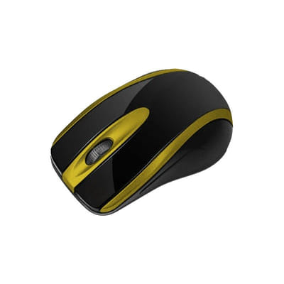 Souris Optique USB Macro M555 / Noir & Jaune, Vue principale