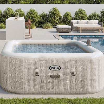 Spa Gonflable Intex 28472NP 6 Places Carré Beige, Vue principale