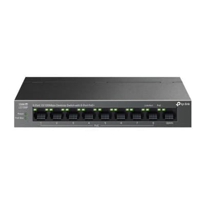 Switch de bureau TP-LINK LS109P 9 ports 10/100 Mbps avec 8 ports PoE+ - (TL-LS109P), Vue principale
