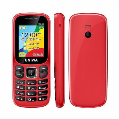 Téléphone Portable Uniwa E1803 - Rouge, Vue principale