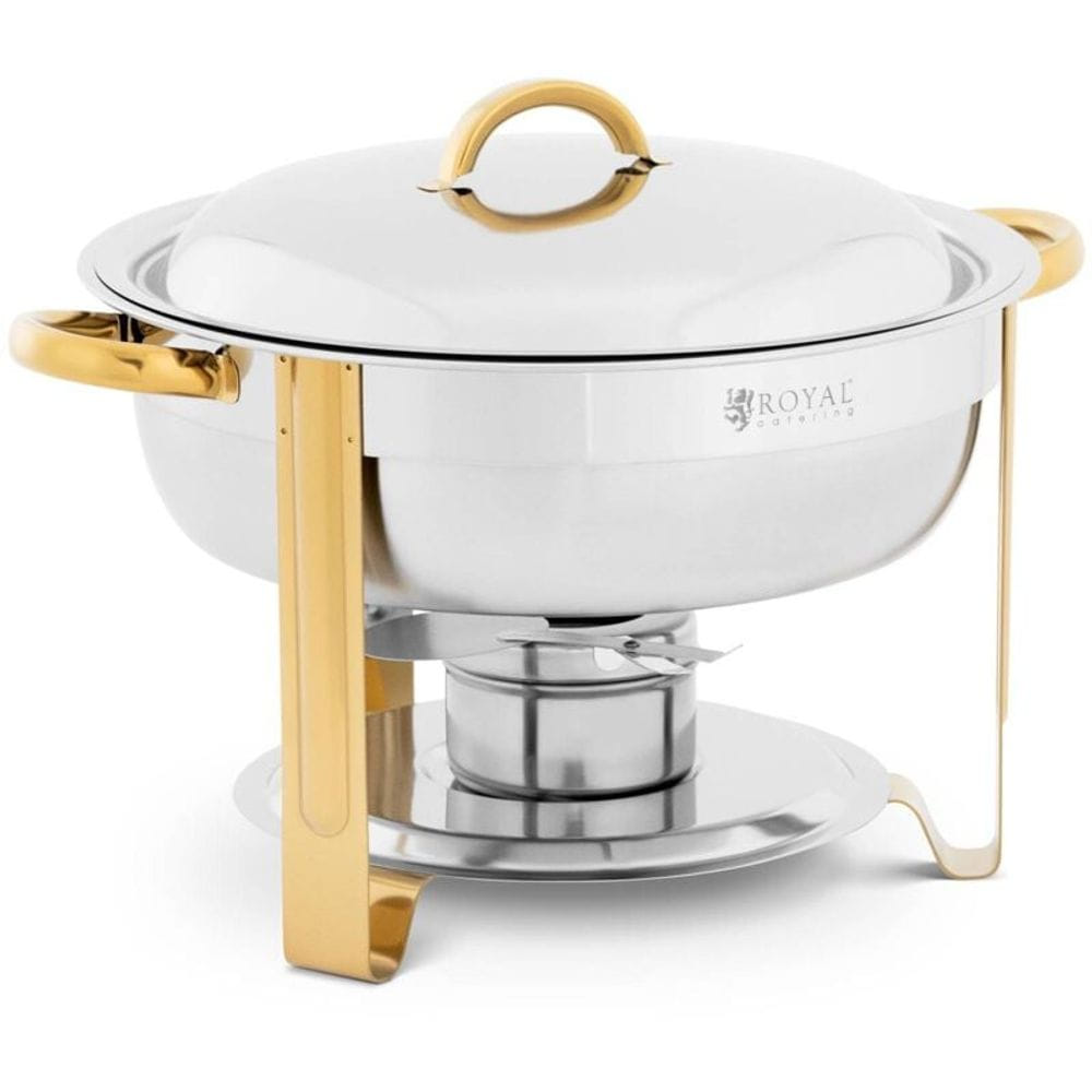 Royal Catering RCCD-RT3_9L Chafing Dish Buffet Réchaud Chauffe-Plat GN 1/1 8,5L - Inox - Base Étroite