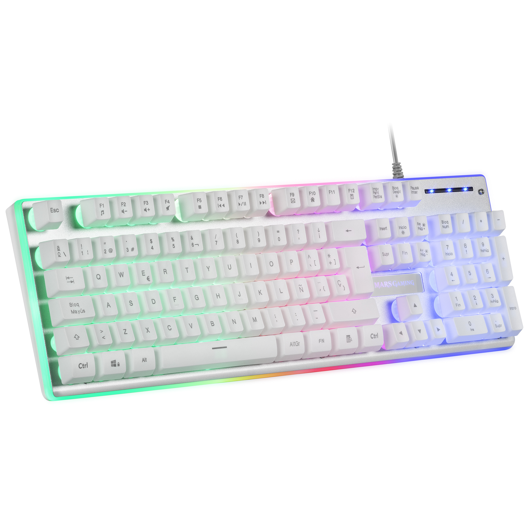 MARS GAMING MCPX RGB COMBO 3EN1 Blanc à bas prix