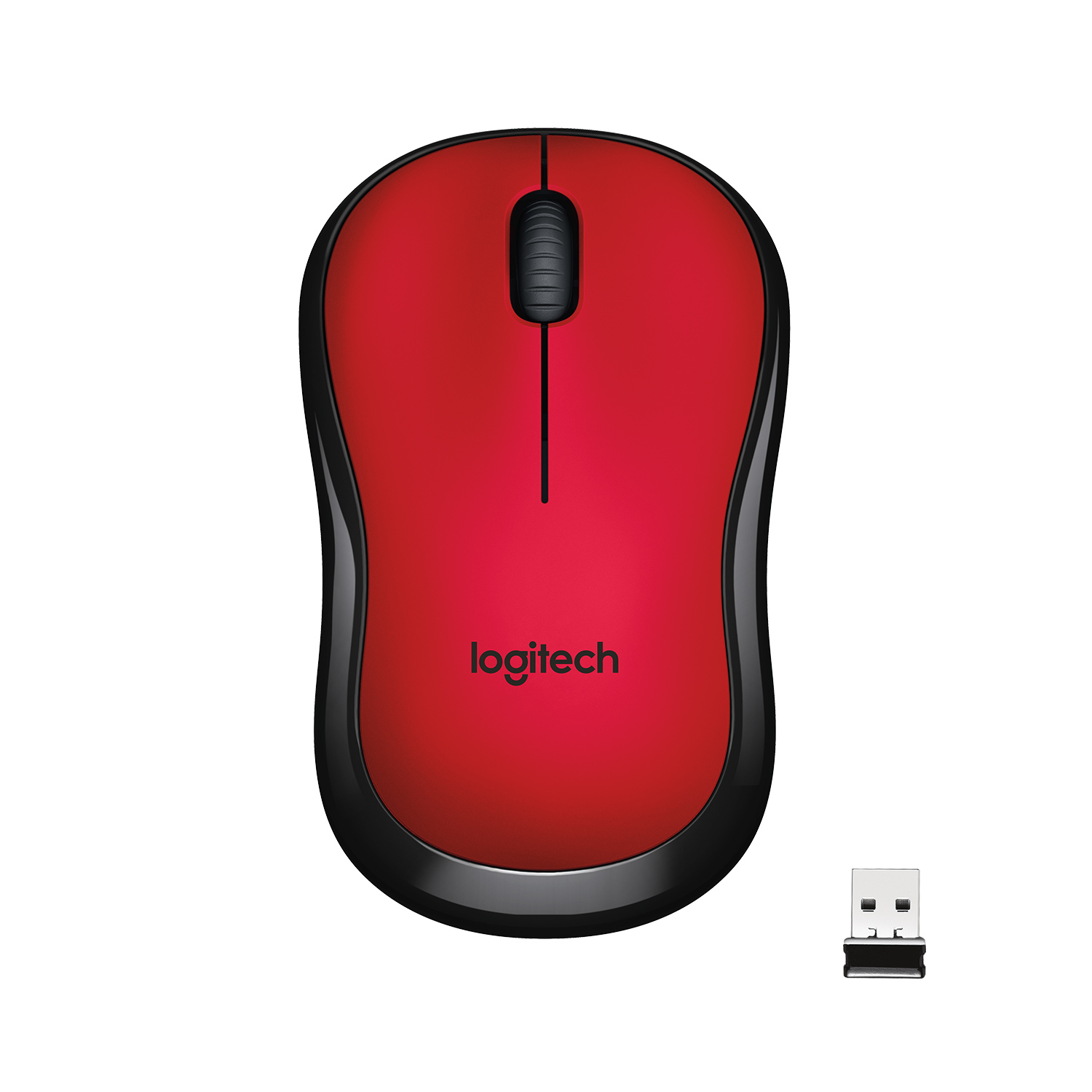 Souris Sans Fil Logitech M185 Rouge - Spacenet Tunisie